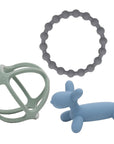 Silicone Teether Set – Dog, Ball & Ring (3 Pack)