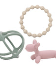 Silicone Teether Set – Dog, Ball & Ring (3 Pack)