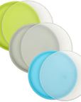 Silicone Plates (Non-Suction, Undivided) – Set of 3 with Lids