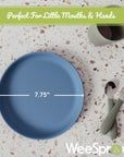 Silicone Plates (Non-Suction, Undivided) – Set of 3 with Lids
