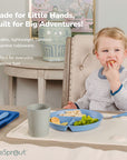 Bamboo Divided Plates (Set of 4)