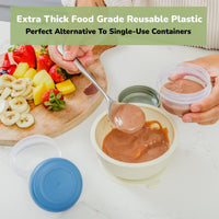 Plastic Baby Food Storage Containers (Set of 12)