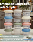 Plastic Baby Food Storage Containers (Set of 12)
