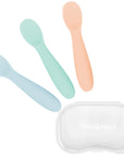 Baby-Led Weaning Silicone Spoons – Set of 3 with travel case