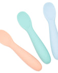 Baby-Led Weaning Silicone Spoons – Set of 3 with travel case