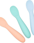 Baby-Led Weaning Silicone Spoons – Set of 3 with travel case