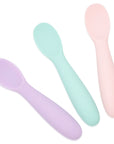 Baby-Led Weaning Silicone Spoons – Set of 3 with travel case