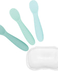 Baby-Led Weaning Silicone Spoons – Set of 3 with travel case