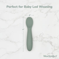 Baby-Led Weaning Silicone Spoons – Set of 3 with travel case