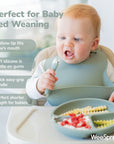 Baby-Led Weaning Silicone Spoons – Set of 3 with travel case