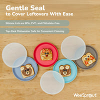 Bamboo Plates with Lids (Set of 4)