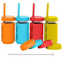 3-in-1 Glass Cups for Kids – 8 oz or 12 oz (Set of 4)