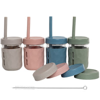 3-in-1 Glass Cups for Kids – 8 oz or 12 oz (Set of 4)