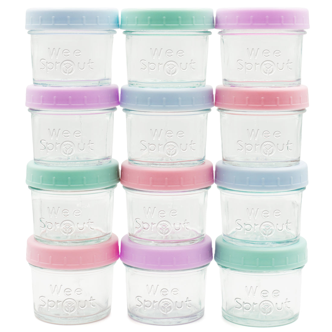 Glass Baby Food Storage Jars – 4 oz, 8 oz, or Mixed Sets