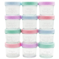 Glass Baby Food Storage Jars – 4 oz, 8 oz, or Mixed Sets
