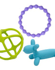 Silicone Teether Set – Dog, Ball & Ring (3 Pack)