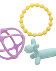 Silicone Teether Set – Dog, Ball & Ring (3 Pack)