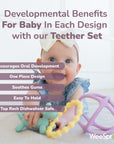 Silicone Teether Set – Dog, Ball & Ring (3 Pack)