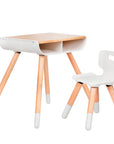 Modern Kids Study Desk and Chair Set with Dual Storage Boxes