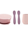 Silicone First Feeding Set – Cup, Suction Bowl with Lid & Baby Spoons