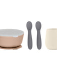 Silicone First Feeding Set – Cup, Suction Bowl with Lid & Baby Spoons