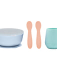 Silicone First Feeding Set – Cup, Suction Bowl with Lid & Baby Spoons