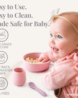 Silicone First Feeding Set – Cup, Suction Bowl with Lid & Baby Spoons