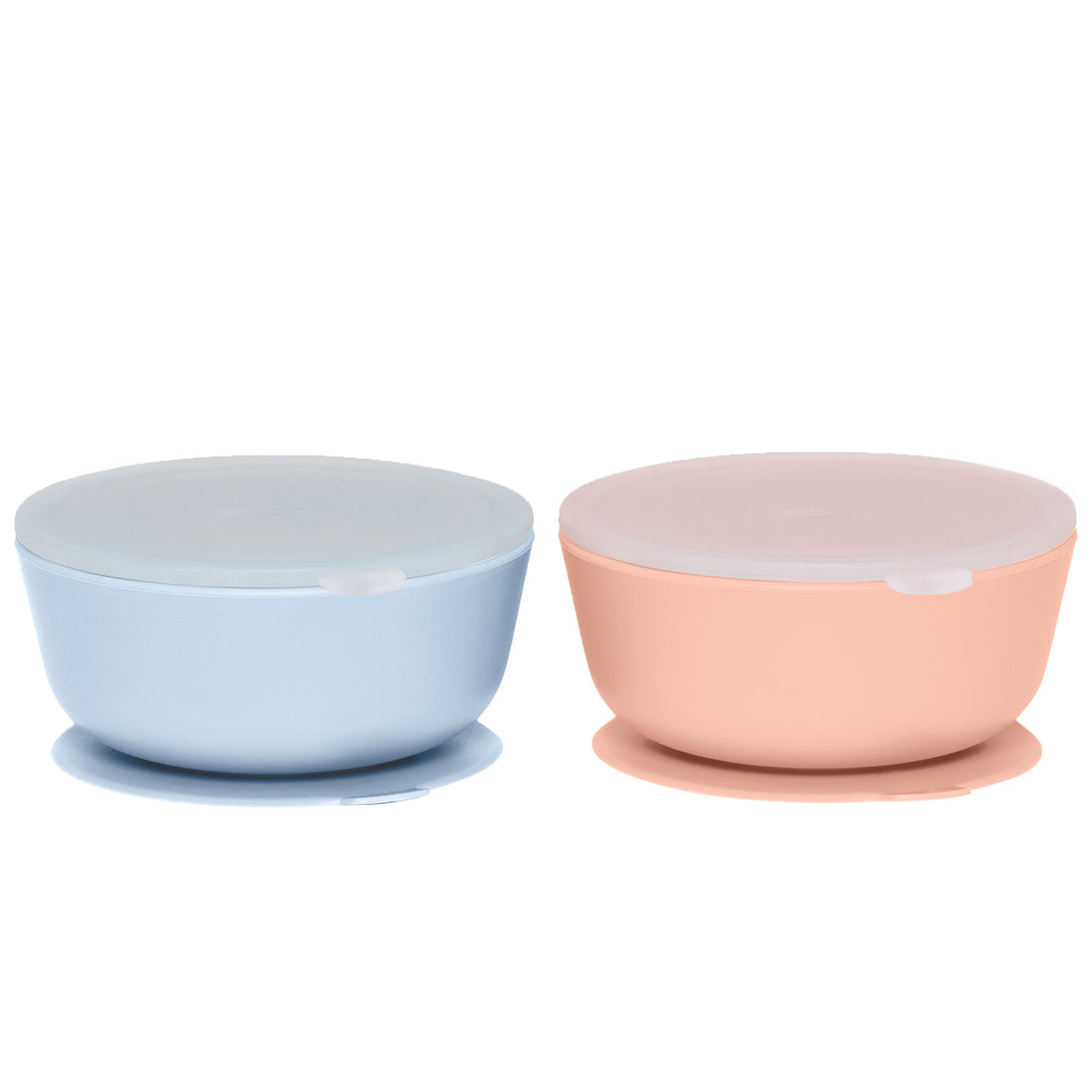 Silicone Suction Bowls with Lids – 12 oz (Set of 2)
