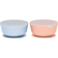 Silicone Suction Bowls with Lids – 12 oz (Set of 2)