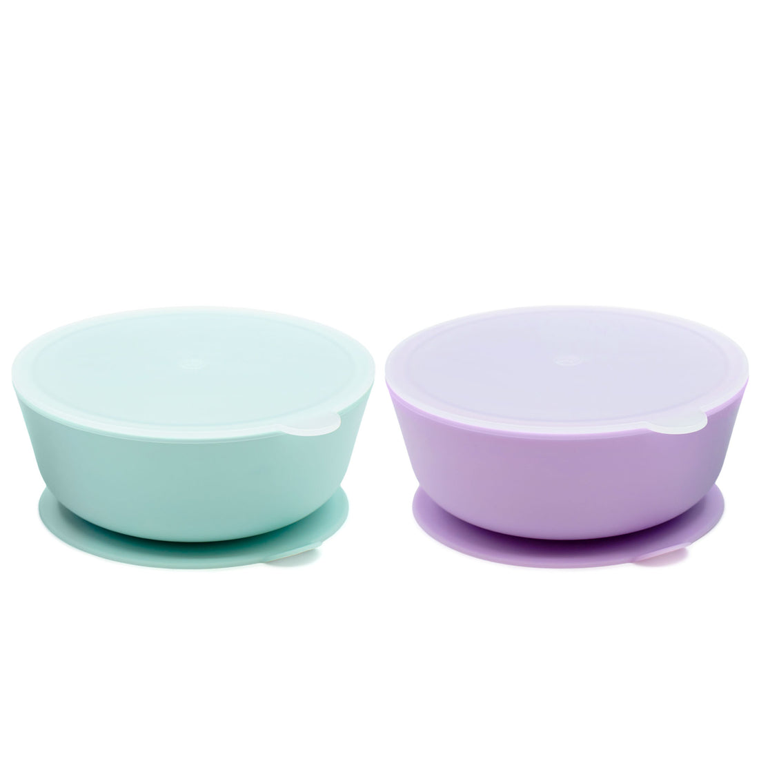 Silicone Suction Bowls with Lids – 12 oz (Set of 2)