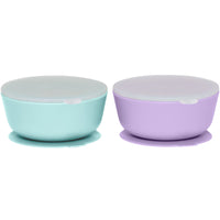 Silicone Suction Bowls with Lids – 12 oz (Set of 2)