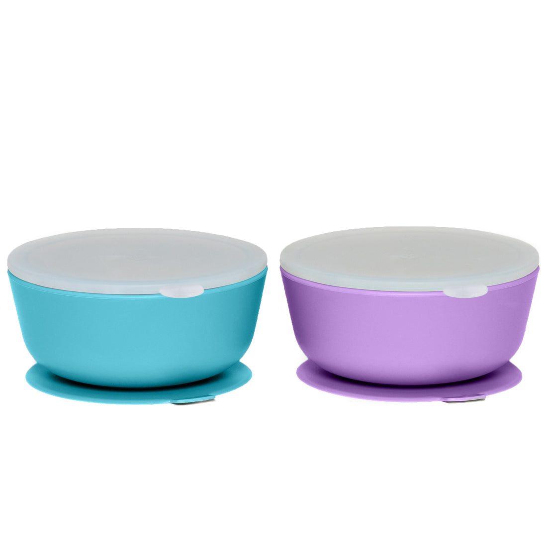 Silicone Suction Bowls with Lids – 12 oz (Set of 2)