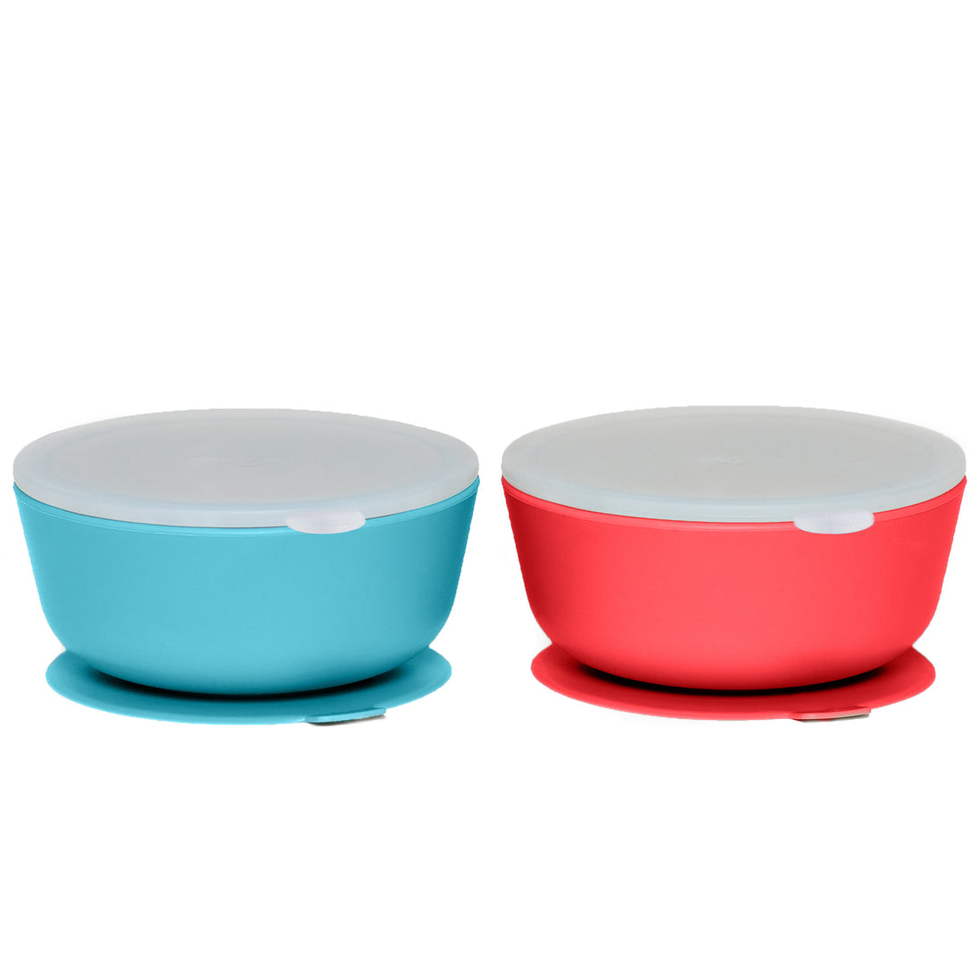 Silicone Suction Bowls with Lids – 12 oz (Set of 2)