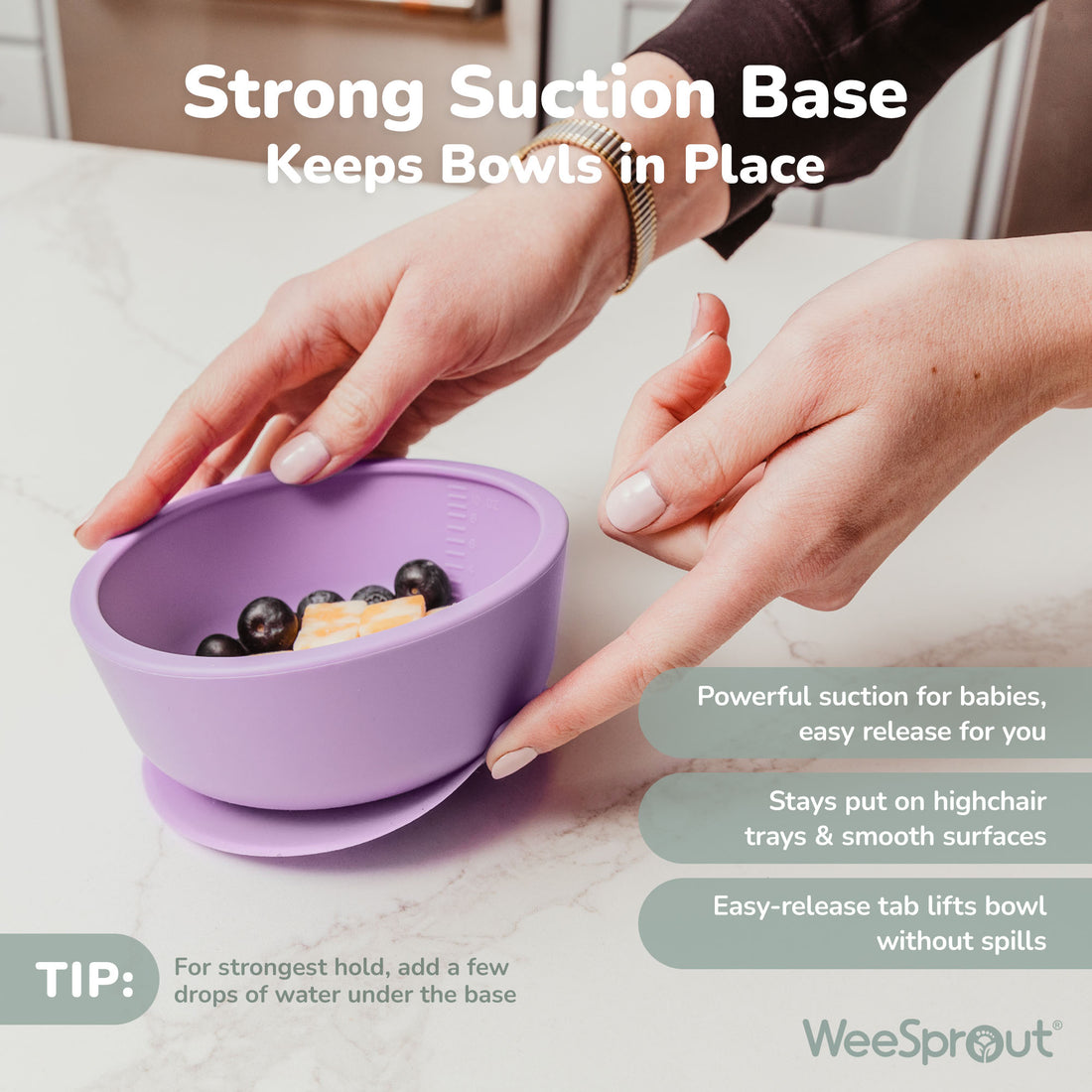 Silicone Suction Bowls with Lids – 12 oz (Set of 2)