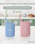 Silicone Straw Cups with Lids – 4 oz or 8 oz (Set of 2)