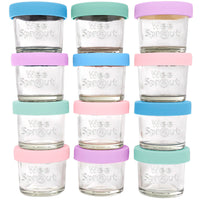 Glass Baby Food Storage Jars – 4 oz (Set of 12)