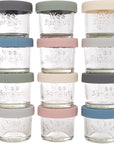 Glass Baby Food Storage Jars with Silicone Lids – 4 oz (Set of 12)
