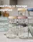 Glass Baby Food Storage Jars with Silicone Lids – 4 oz (Set of 12)