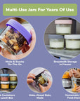 Glass Baby Food Storage Jars with Silicone Lids – 4 oz (Set of 12)