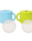 Silicone Snack Cups – Set of 2 with Lids