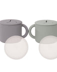 Silicone Snack Cups – Set of 2 with Lids