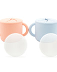 Silicone Snack Cups – Set of 2 with Lids