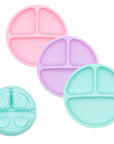 Silicone Suction Plates – Set of 3 (Lid Option Available)