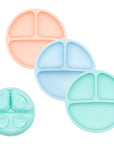 Silicone Suction Plates – Set of 3 (Lid Option Available)