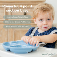 Silicone Suction Plates – Set of 3 (Lid Option Available)