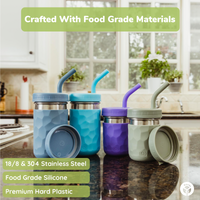 stainless steel drinking jars snack containers