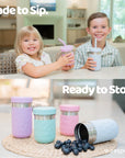 3-in-1 Stainless Steel Cups for Kids – 8 oz or 12 oz (Set of 4)