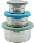 Stainless Steel Food Storage Containers – Set of 3 (3 oz, 6.10 oz, 12.85 oz)