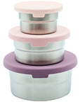 Stainless Steel Food Storage Containers – Set of 3 (3 oz, 6.10 oz, 12.85 oz)