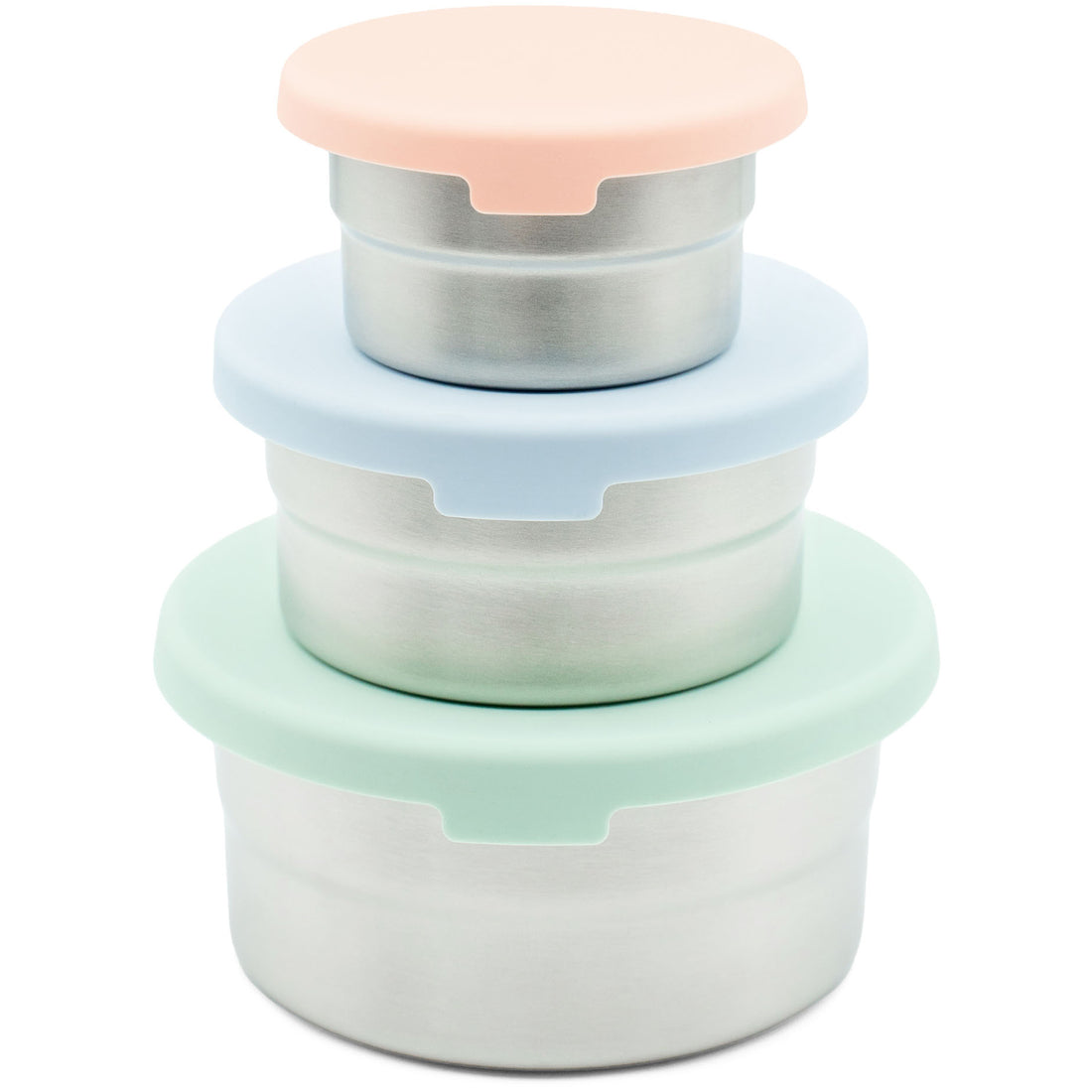 Stainless Steel Food Storage Containers – Set of 3 (3 oz, 6.10 oz, 12.85 oz)